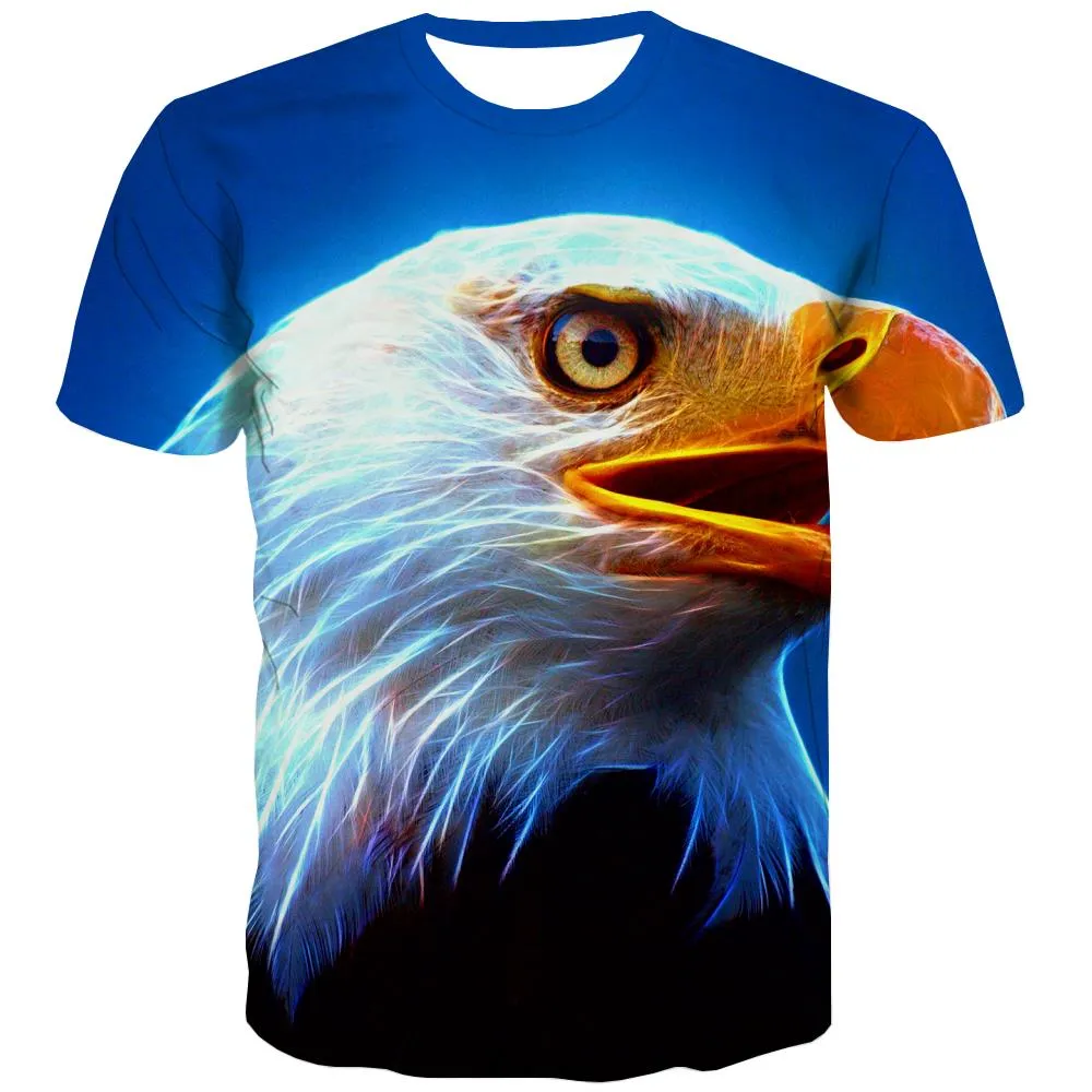 USA T-shirt Men Animal Tshirts Casual Raptor T shirts Funny Fly Tshirt Anime Eagle Tshirt Printed