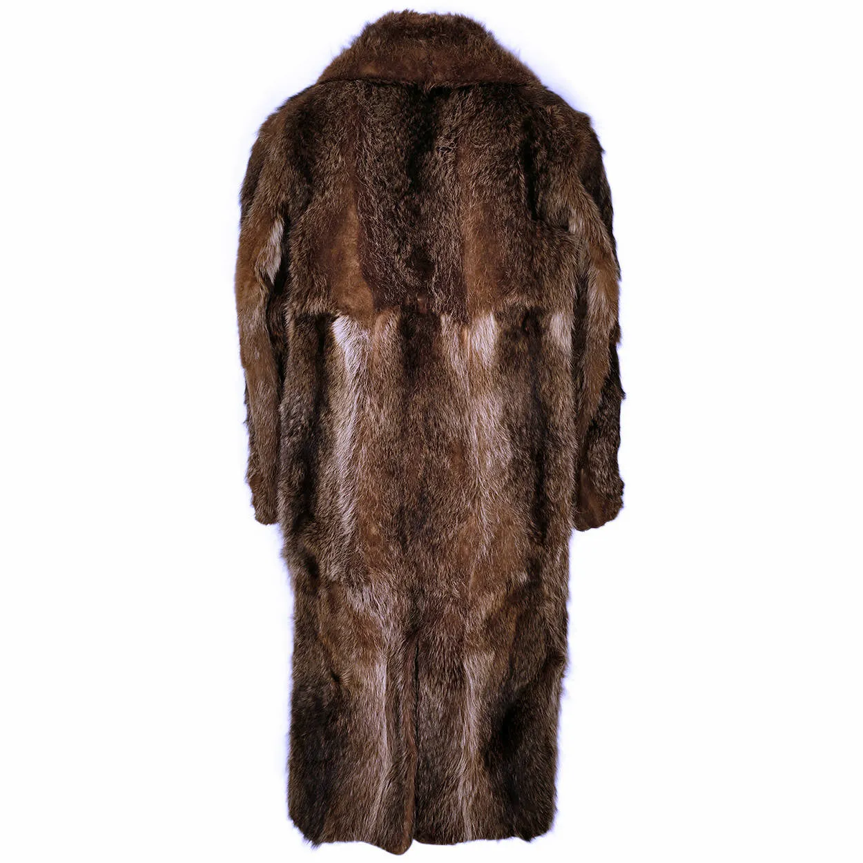 Vintage 1920s Mens Raccoon Fur Coat Ivy League Football Fan