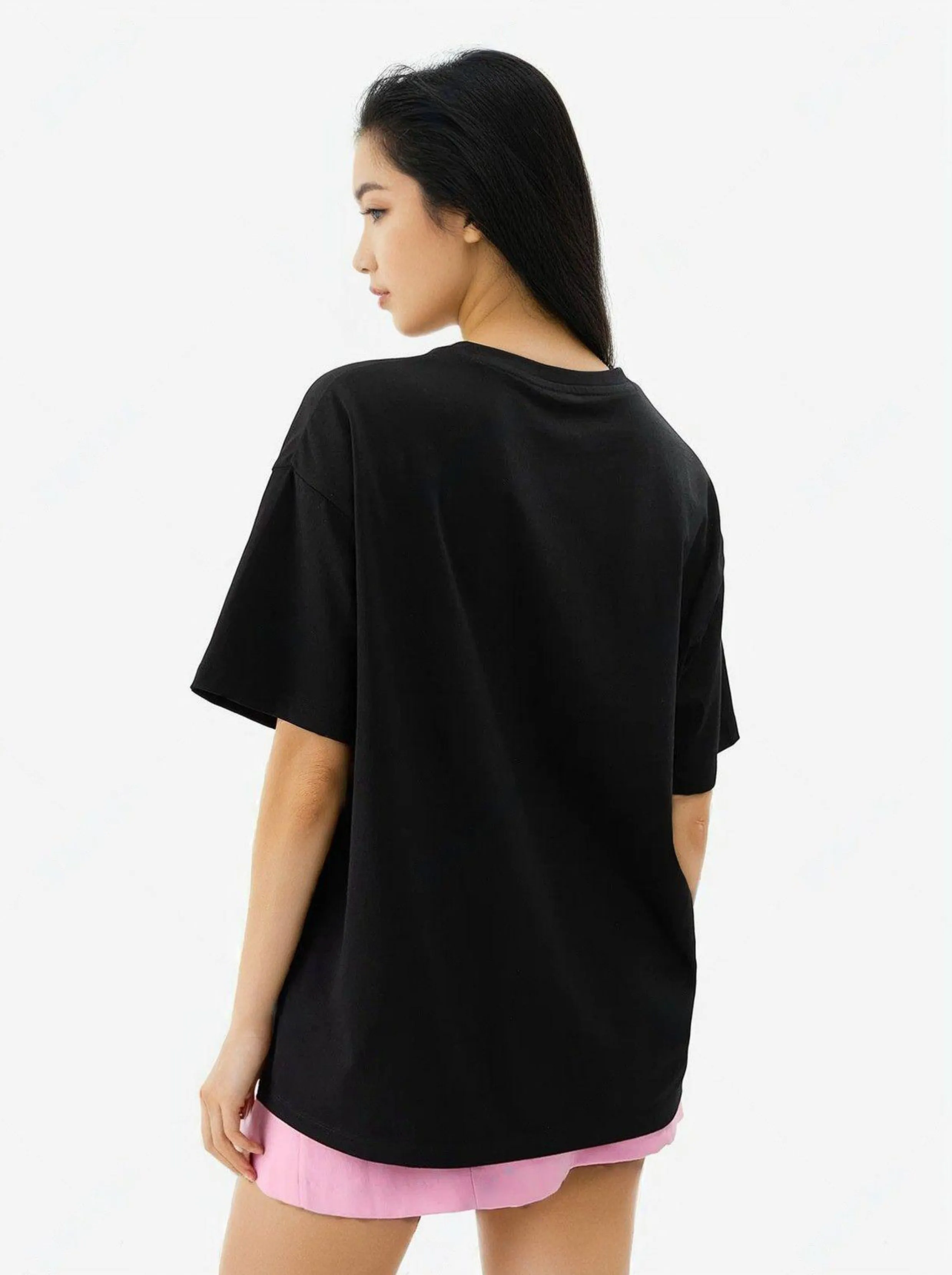 Women Black Oversized T-shirt - Bae parwah