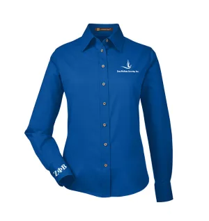 Zeta Dove Button-Down BLUE Shirt